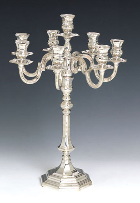 Sterling Silver Tifani Small Candlabra 8 Lights