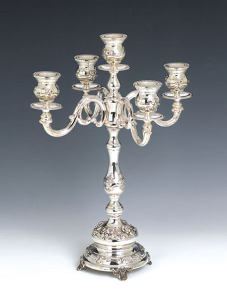 Sterling Silver Zroa Perach Italian Candelabra 5 Lights