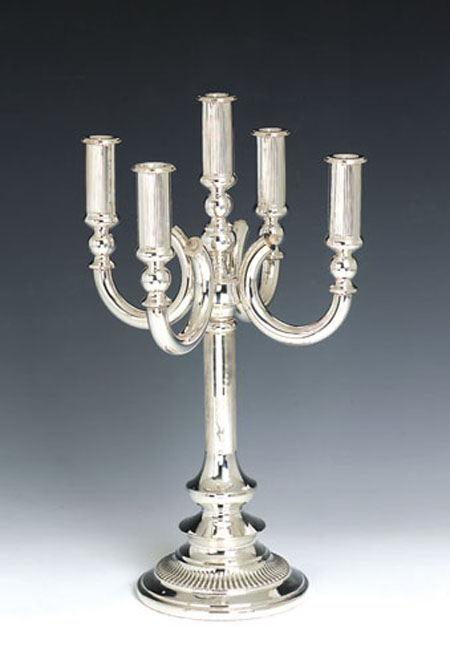 Sterling Silver Bagel Newn Candelabra 5 Lights