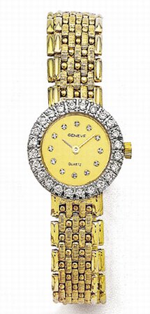 14K Yellow Gold Ladies Diamond Watch - Euro Geneve