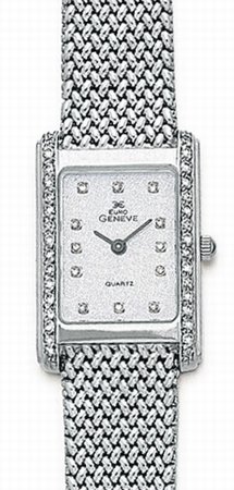 Euro Geneve 14K White Gold Watch