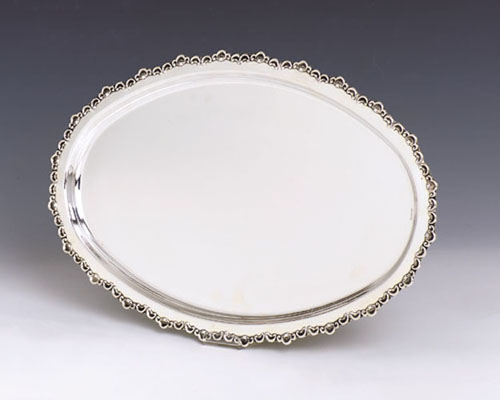 Hazorfim Oval Silver Tray