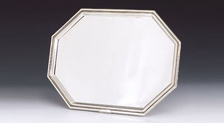 Octagon silver Tray