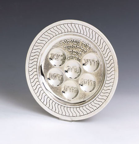 Sterling Silver Seder Plate - Passim