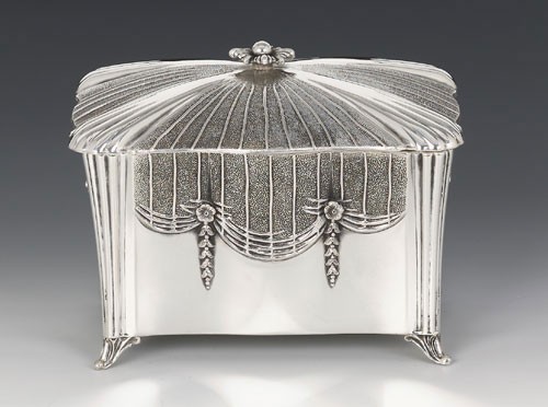 Vilon - Curtain Sterling Silver Etrog Box - Hazorfim