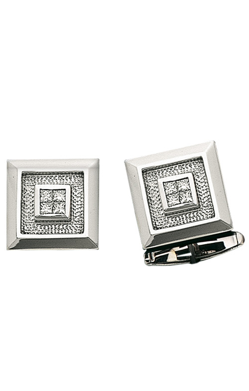 Classic Cuff Links- .58 Ct. Diamonds in Center