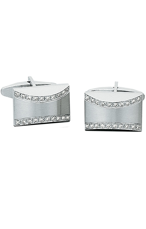 14K White Gold Cufflinks  With .40 ct. Diamonds