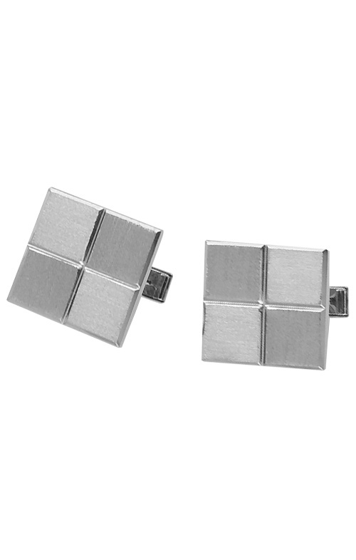 14K Cuff Links - Square White Gold Cufflinks