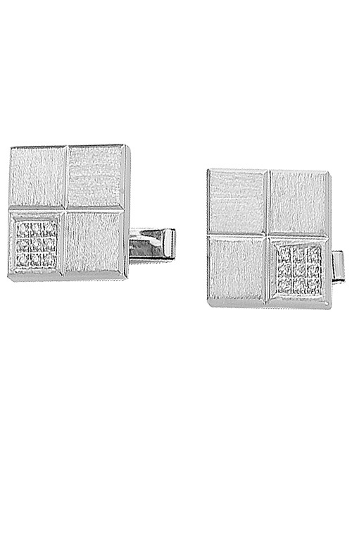 Modern Cuff Links - Square White Gold Cufflinks