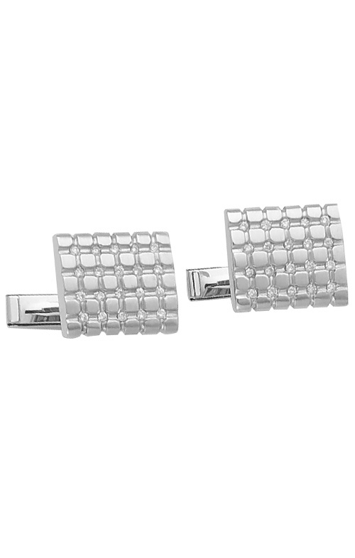 14K White Gold Cufflinks- .30 Ct. Diamonds