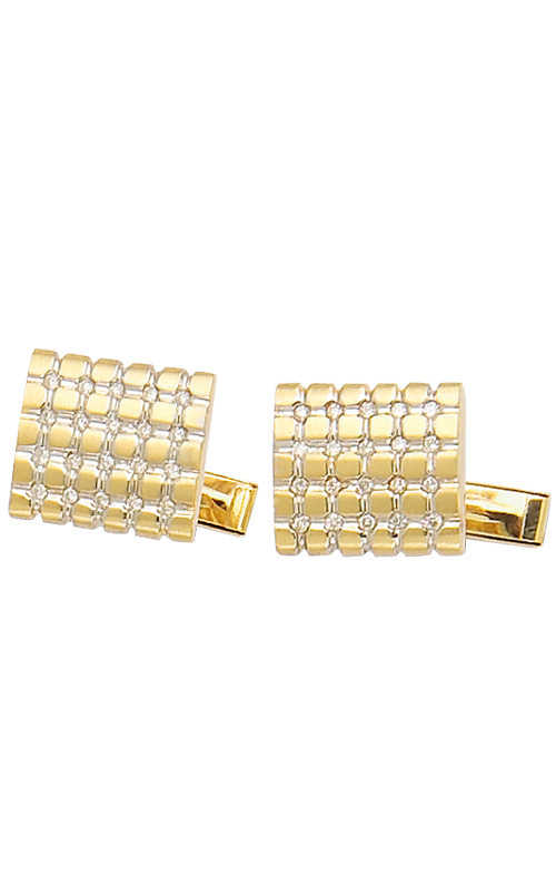 Yellow Gold Cufflinks with .30 ct. Diamonds