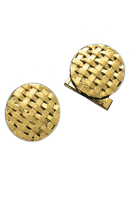 14K Gold - Basket Weave Design Cufflinks