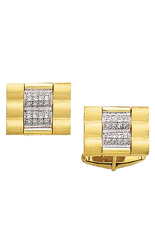 Diamond Cufflinks - 14K Yellow Gold cuff links with .40 ct. Diamonds