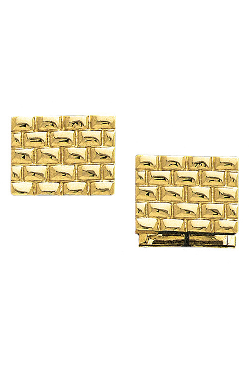 14K Cufflinks - Brick Design