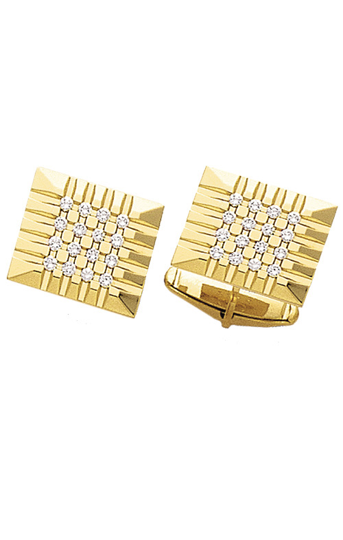 Magnificent Yellow Gold Cufflinks with .83 ct. Diamonds