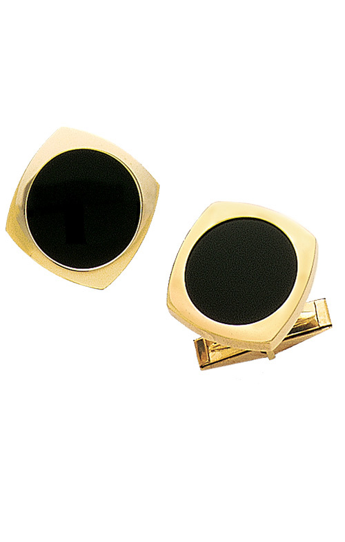 Onyx Cufflinks -  Black Onyx and 14K Gold