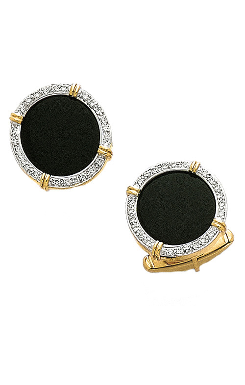 Black Onyx Diamond Cufflinks .48 ct. Diamond