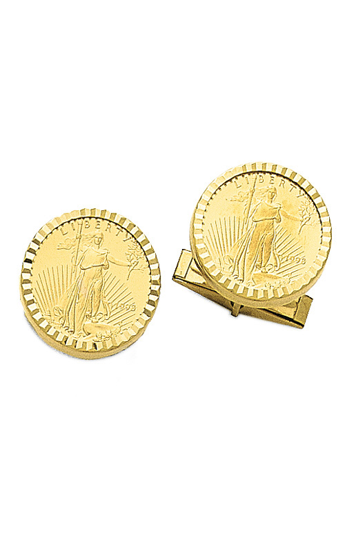 Genuine Eagle Coin - 14K Coin Cufflinks