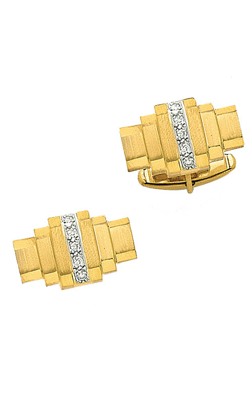 Diamond 14K Gold Cuff Links