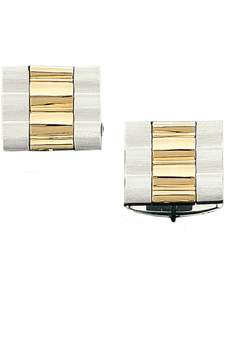 Designer Sterling Silver and 14K Gold Cufflinks