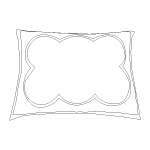 Matching Rectangular Scalloped Throw Pillow