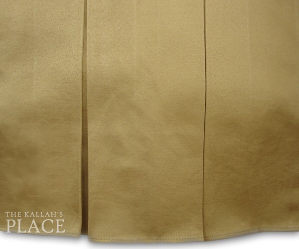 5" Box Pleats Style Dust Ruffle Set - Sateen Gold