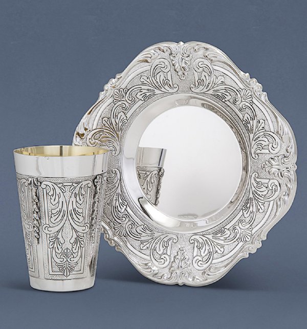 Bugatti Light Sterling Silver Kiddush Cup Set