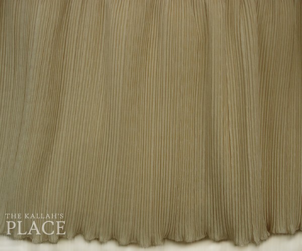 Crystal Pleated Style Dust Ruffle Set - Bengaline Sand