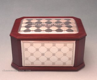 Wood and Silver Esrog Box New Diamond Flower - Hadad