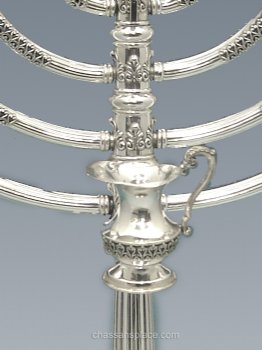 Exclusive Filigree Sterling Silver Menorah - 22"