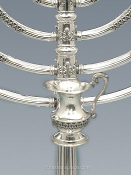 Exclusive Filigree Sterling Silver Menorah - 22"