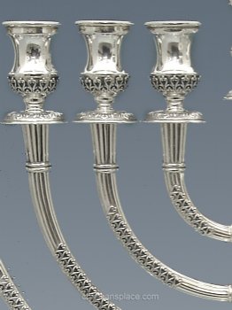 Exclusive Filigree Sterling Silver Menorah - 22"