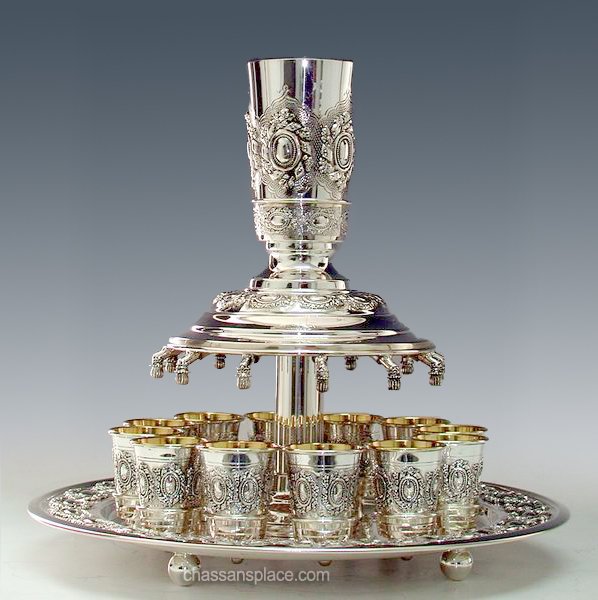 12 Cups Hadad Sterling Silver Wine Fountain