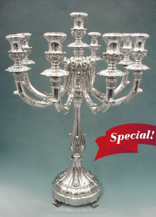 Hadad Sterling Silver Candelabra- 9 Branch