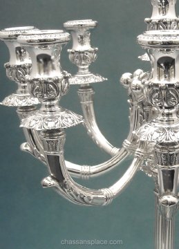 Hadad 9 Branch Sterling Silver Candelabra