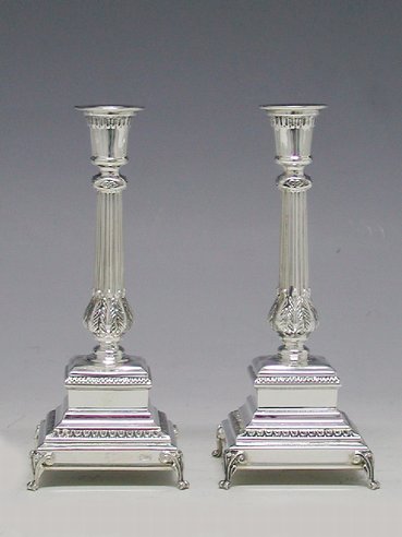 Hadad Bologna Sterling Silver Candlesticks - 7"