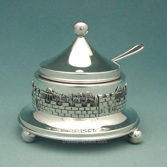 Jerusalem Silver Honey Dish