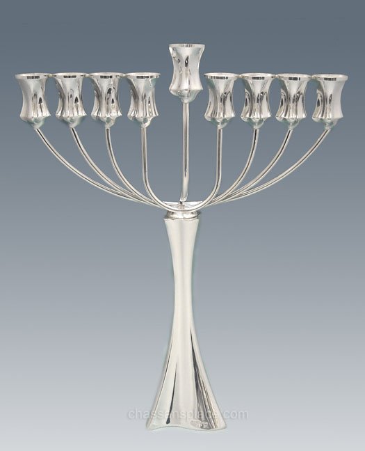 Hazorfim Bolero Sterling Silver Menorah - 16"