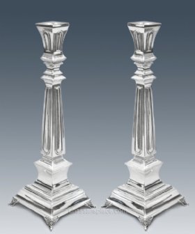 Supra Smooth Sterling Silver Candlesticks - 13"