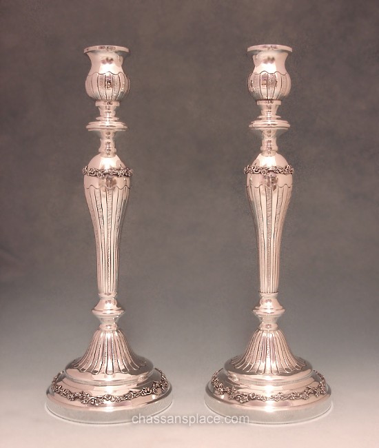 Hazorfim Picolo Sterling Silver Candlesticks - 16"