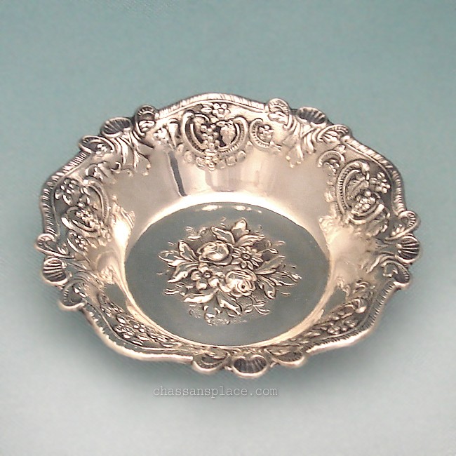 Italian Grapes and Leaves Sterling Silver Bowl