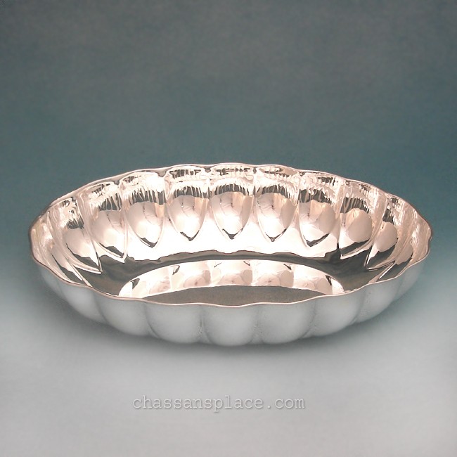 Italian Clotala Sterling Silver Oval Bread Bowl