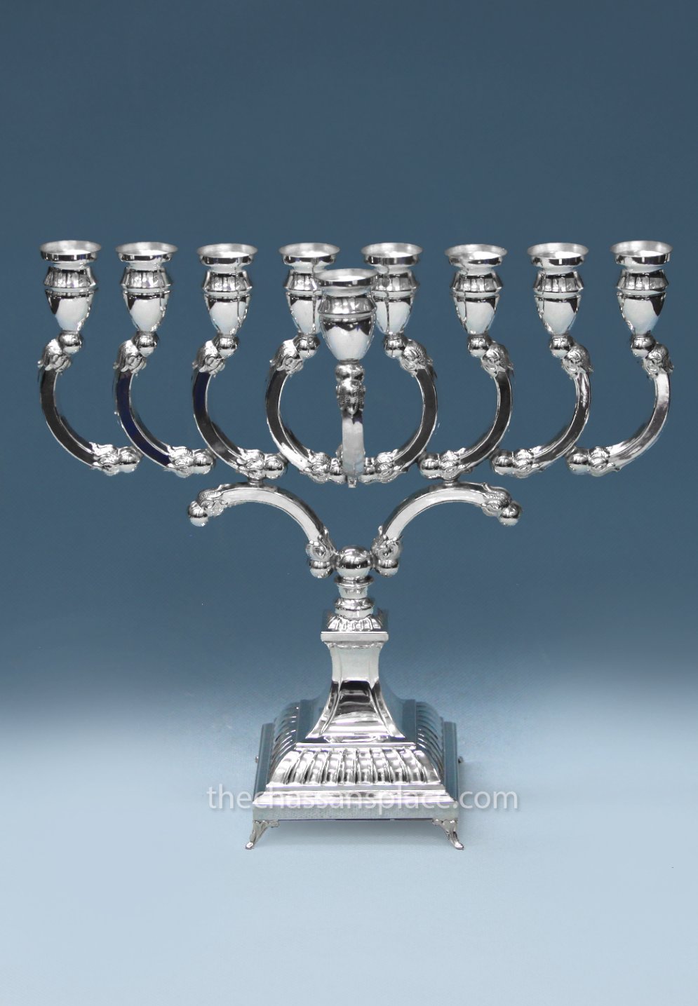 Chelak Yaakov Sterling Silver Menorah - 10"