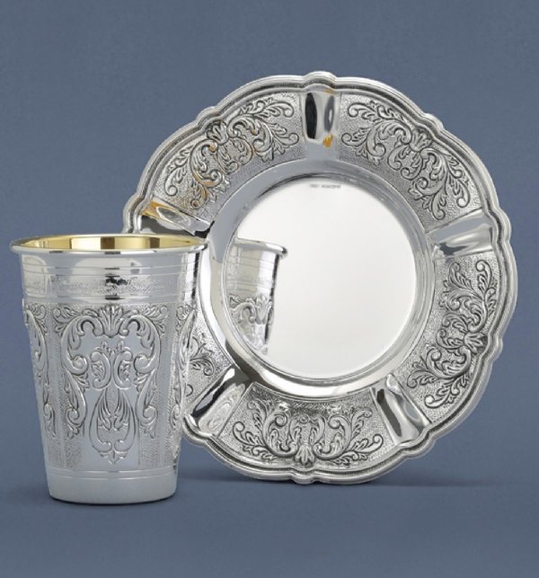 Martel Light Sterling Silver Kiddush Cup Set