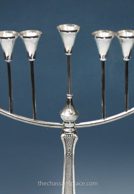  Benedetti Laguna Sterling Silver Menorah - 12"