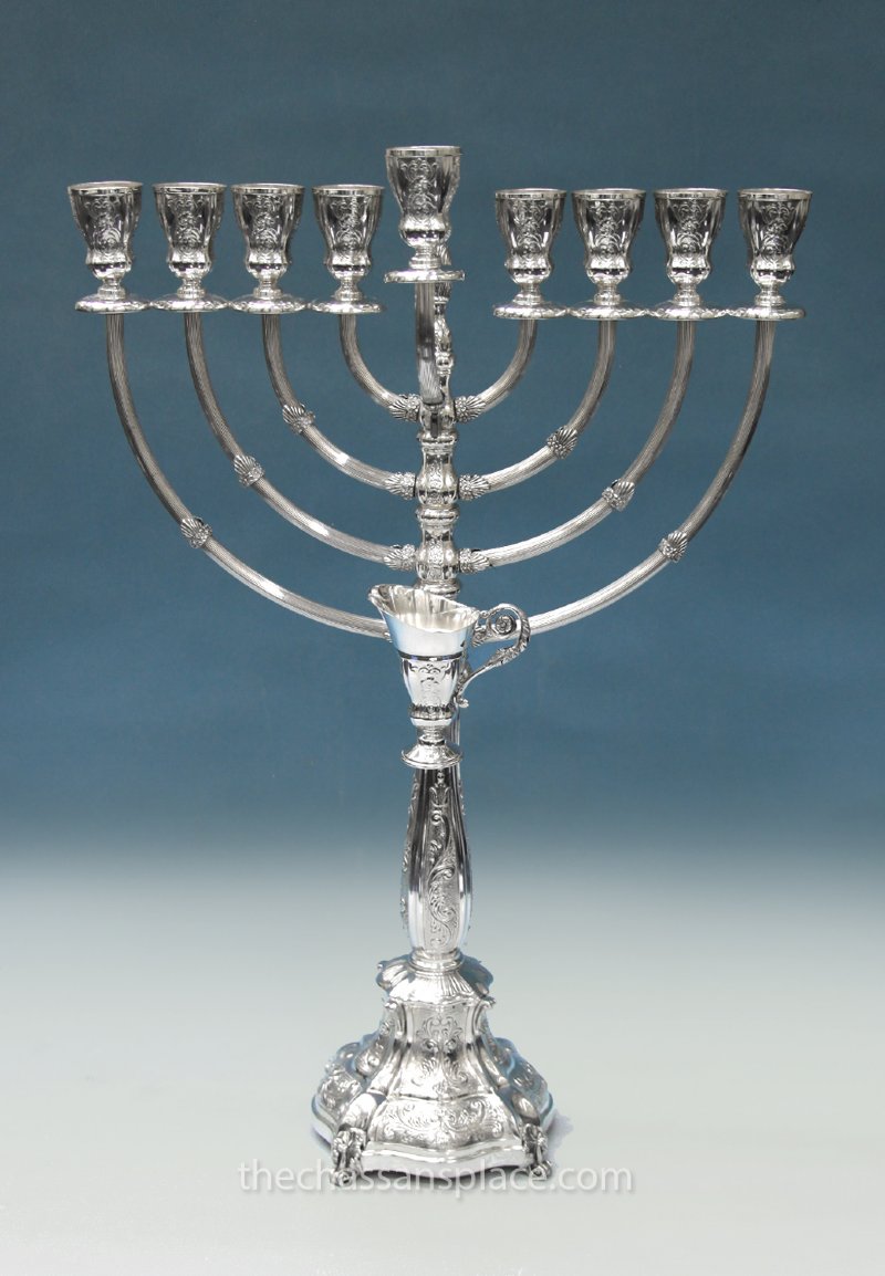 Hazorfim Bellagio Sterling Silver Menorah - 21"