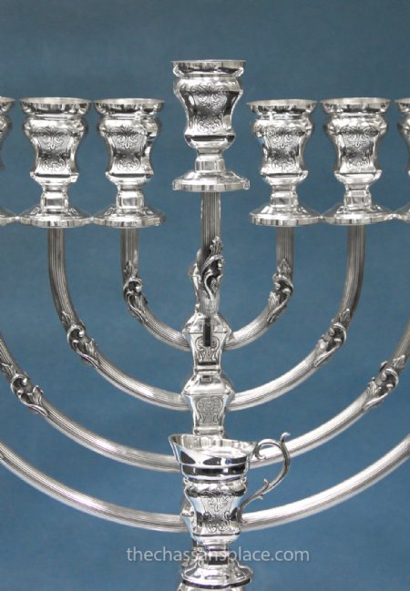 Hazorfim Komo Sterling Silver Menorah - 22"