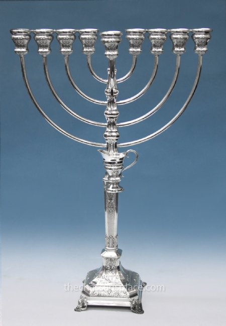 Hazorfim Kolt Sterling Silver Menorah - 20"