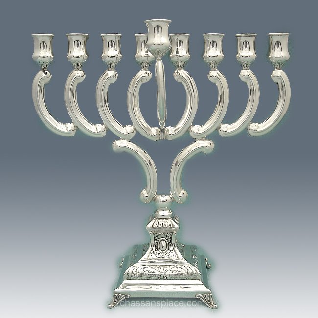 Sterling Silver Menorah - 10"