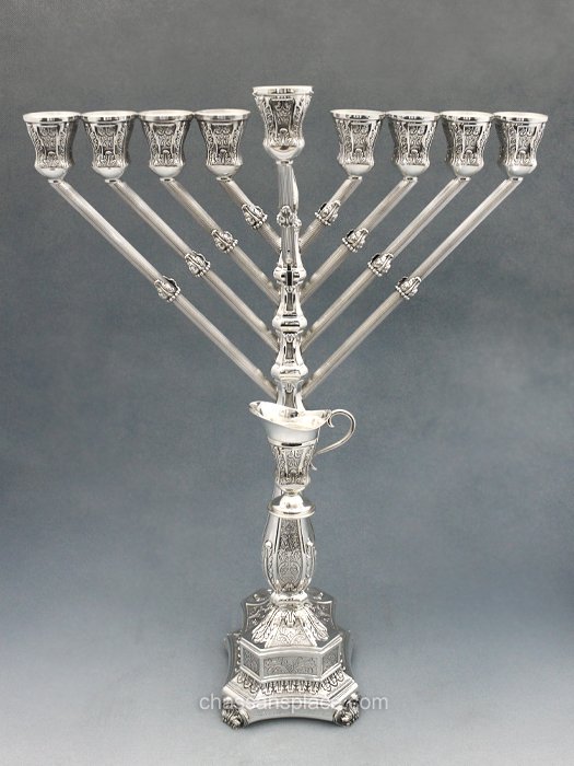 Kordova Rambam (Chabad) Sterling Silver Menorah - 21"